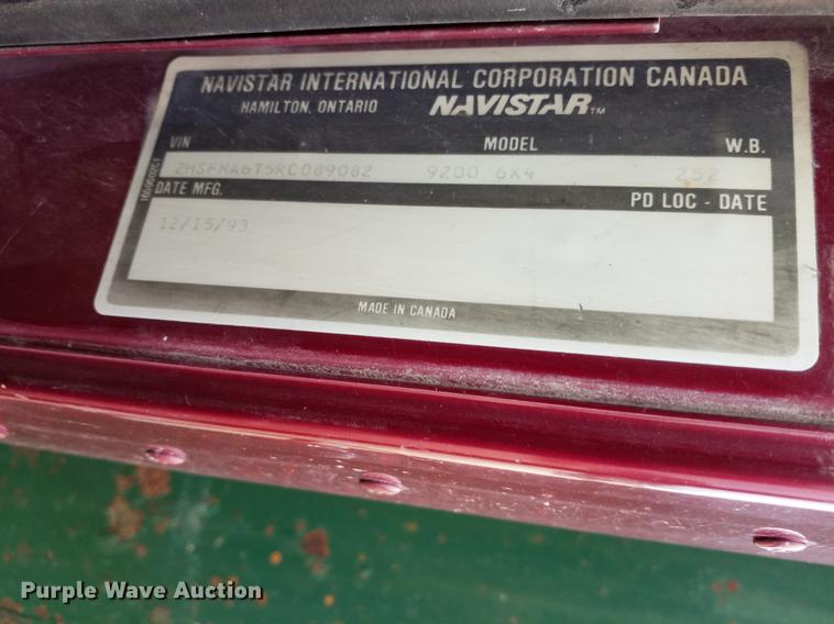 image for item EV9300 1994 International 9200  dump truck