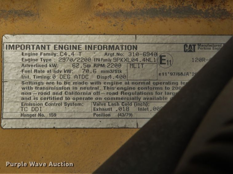 image for item FP9368 2011 Caterpillar TH255  telehandler
