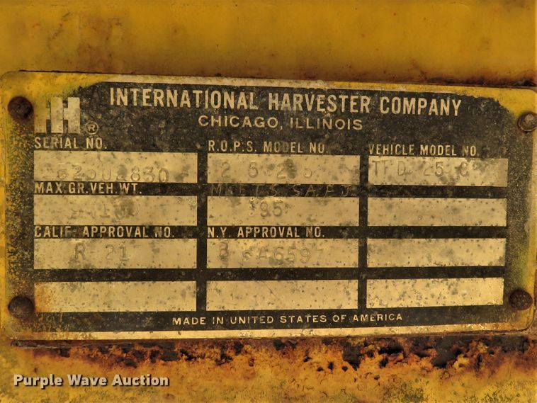 image for item FP9371 1978 International TD25C  dozer