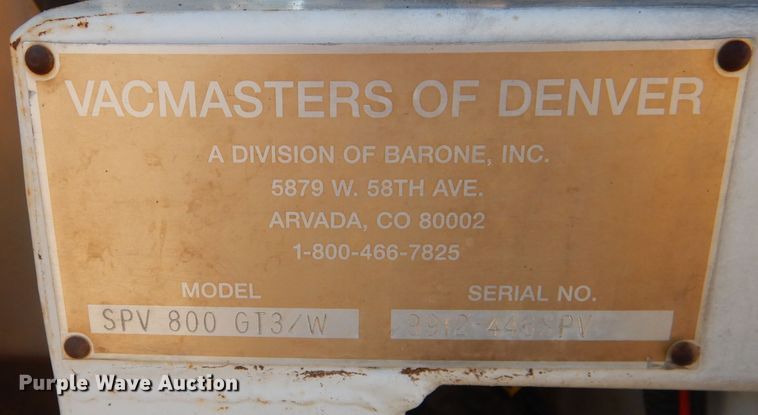 image for item HC9184 2000 Vacmaster SPV800GT3  vacuum excavator