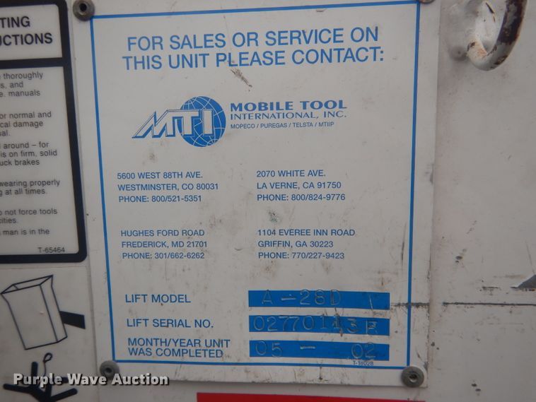 image for item HU9276 2002 Chevrolet Silverado 3500  bucket truck