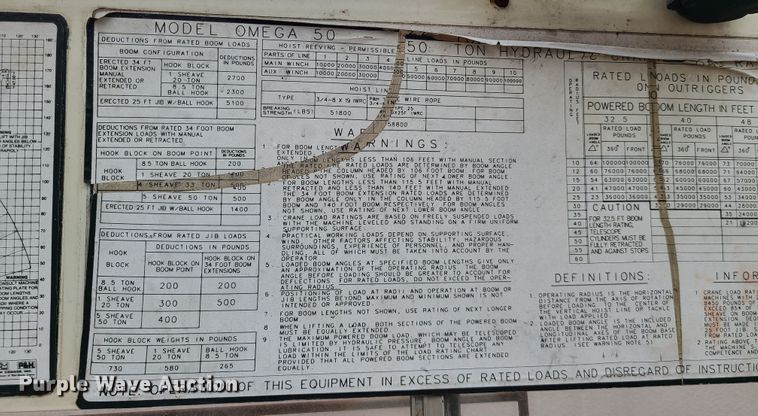 image for item IC9893 P&H RT50  crane