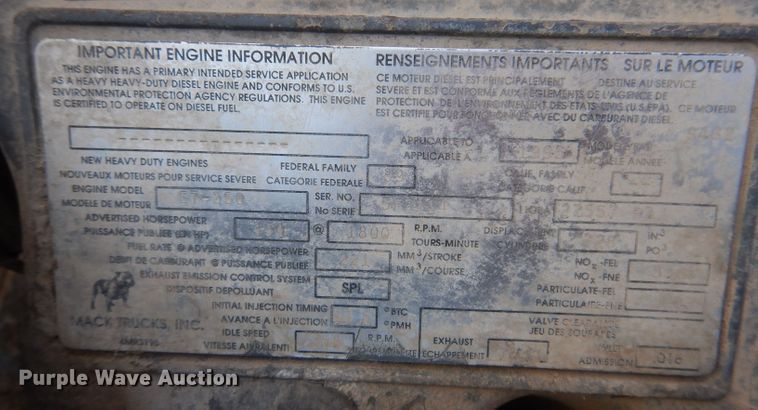 image for item IN9885 1995 Mack RD688S  dump truck