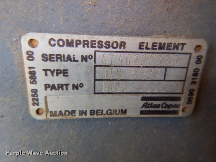 image for item IN9902 1998 Atlas Copco XAS 96  air compressor