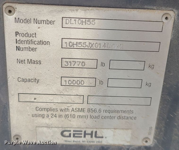 image for item IU9330 2006 Gehl DL10H55  telehandler