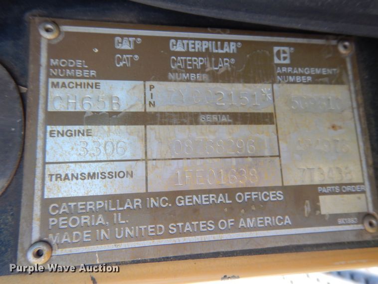 image for item JA9011 1992 Caterpillar Challenger 65B  track tractor