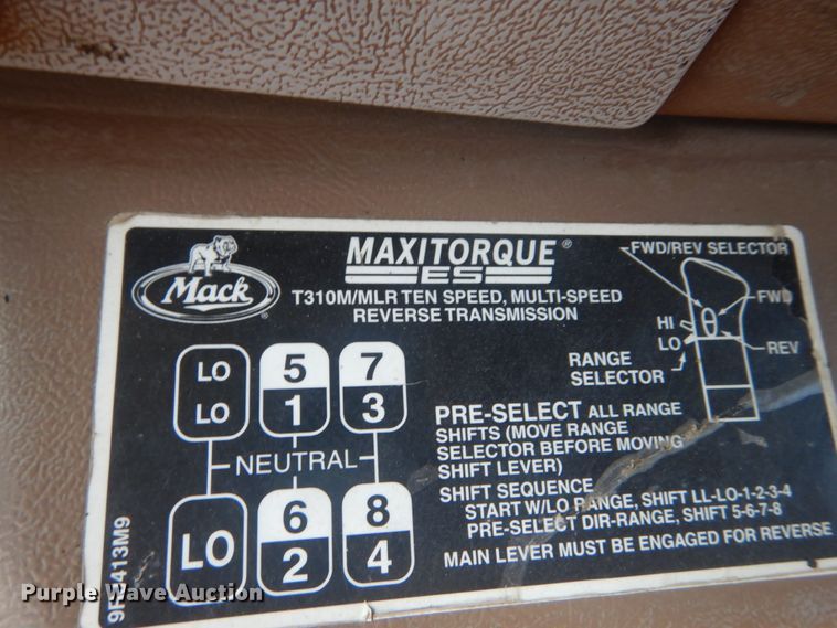 image for item JI9432 2003 Mack CV713  dump truck