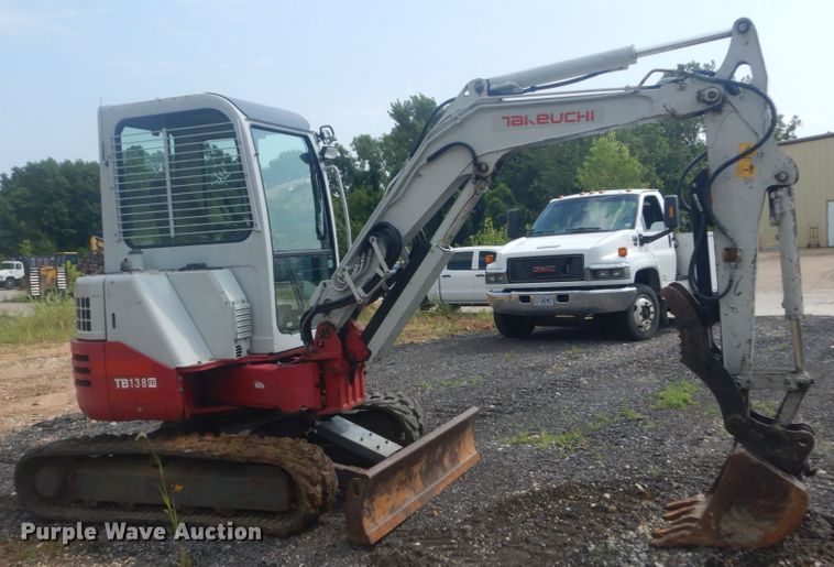 image for item JI9501 2012 Takeuchi TB138FR  mini excavator