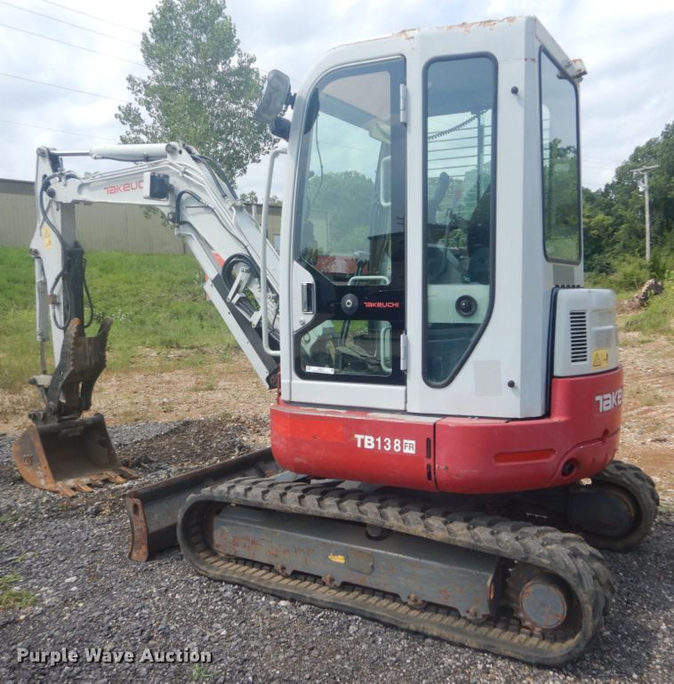 image for item JI9501 2012 Takeuchi TB138FR  mini excavator
