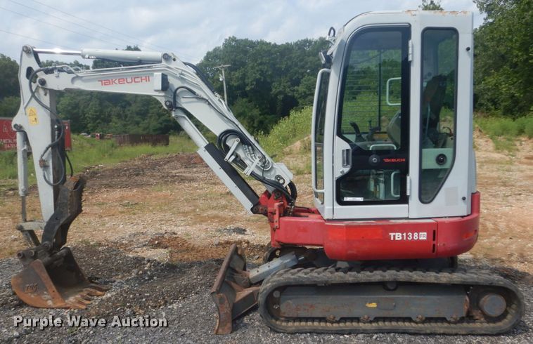 image for item JI9501 2012 Takeuchi TB138FR  mini excavator