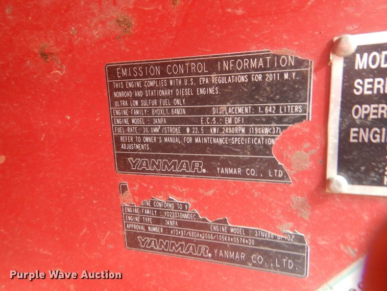 image for item JI9501 2012 Takeuchi TB138FR  mini excavator