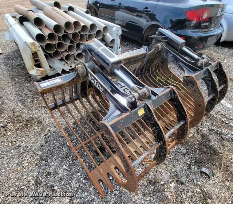 image for item KD9436 Notch DGRB75  74"W skid steer rock grapple bucket