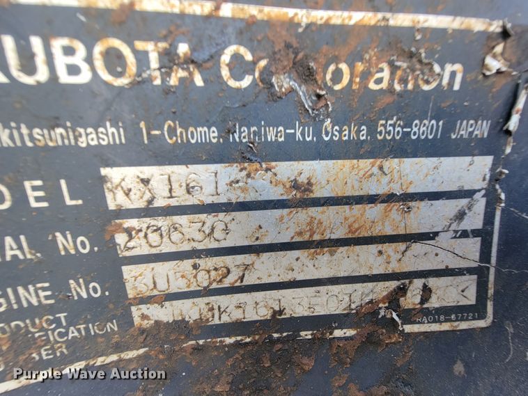 image for item KD9442 2004 Kubota KX161-3  mini excavator