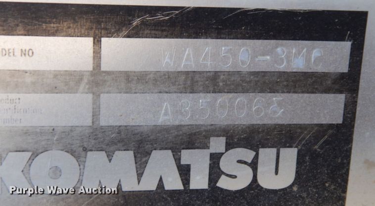 image for item KI9696 2000 Komatsu WA450  wheel loader