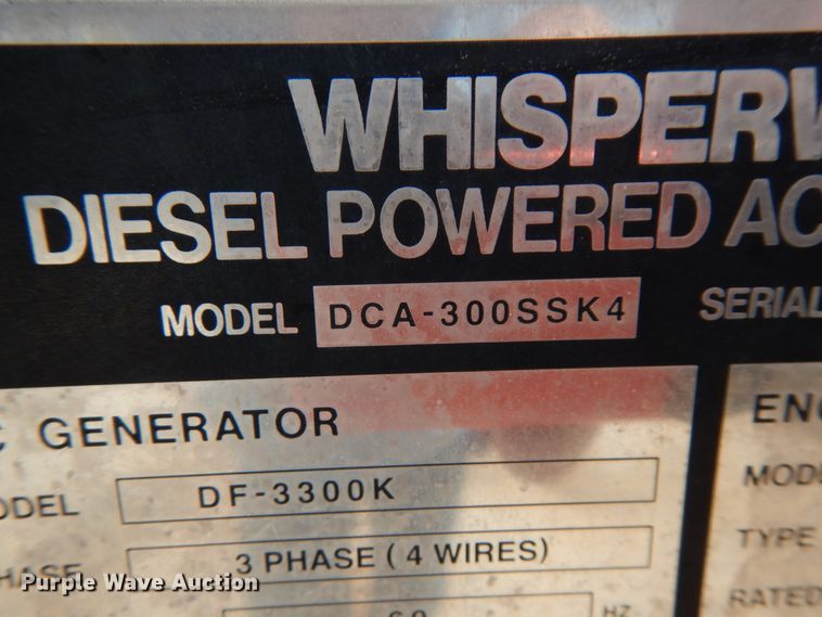 image for item KK9119 Whisperwatt DCA-300SSK4  generator