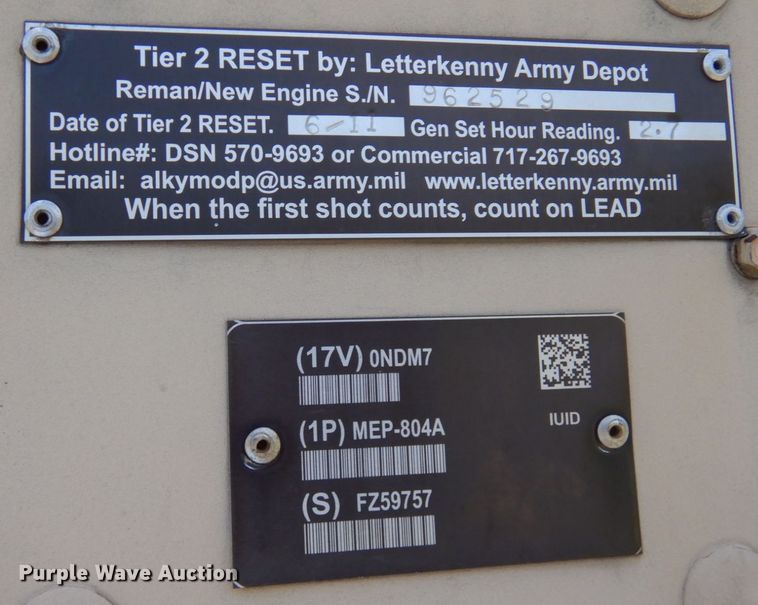 image for item KK9121 2006 Fermont MEP-804A  generator