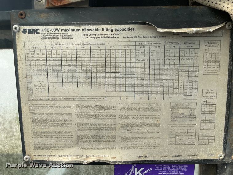 image for item KK9430 1981 FMC Link-Belt  crane