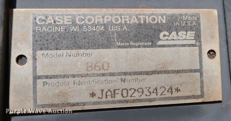 image for item KQ9778 Case 860  trencher