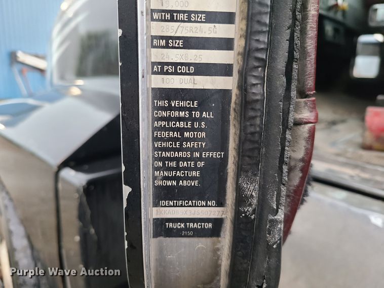 image for item L1384 1988 Kenworth T600  dump truck