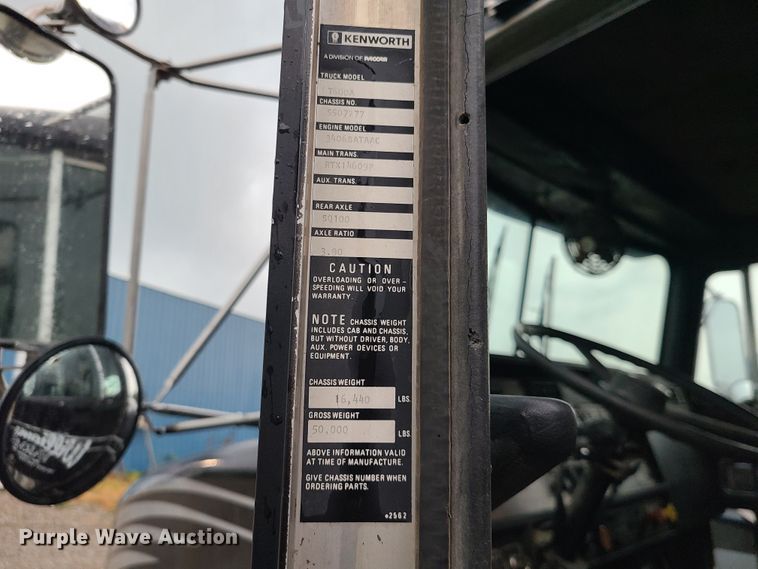 image for item L1384 1988 Kenworth T600  dump truck