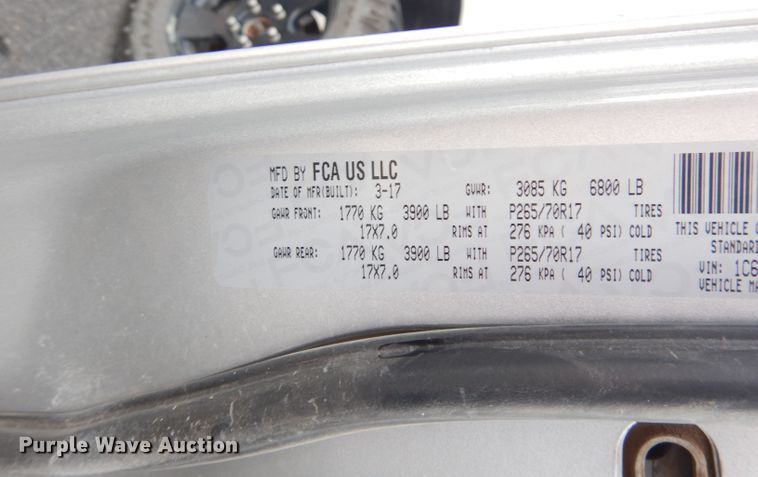 image for item DG0815 2017 Dodge Ram 1500  Crew Cab pickup truck