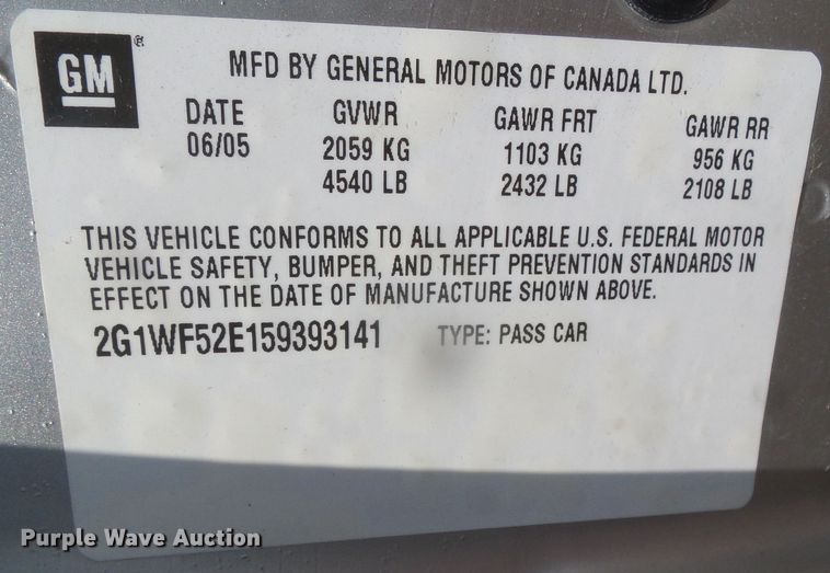 image for item DI5715 2005 Chevrolet Impala