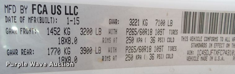 image for item DI5716 2015 Dodge Durango  SUV