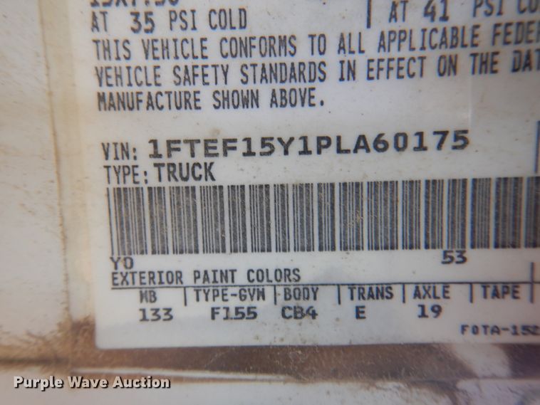 image for item DK8168 1993 Ford F150  pickup truck