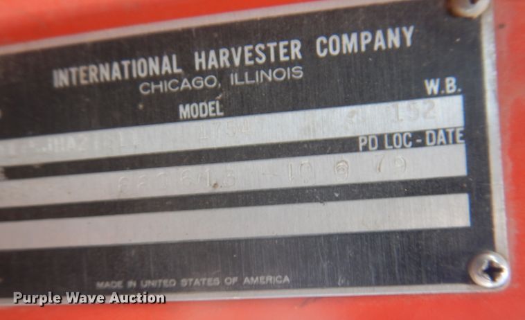 image for item DK8187 1980 International 1754  dump truck