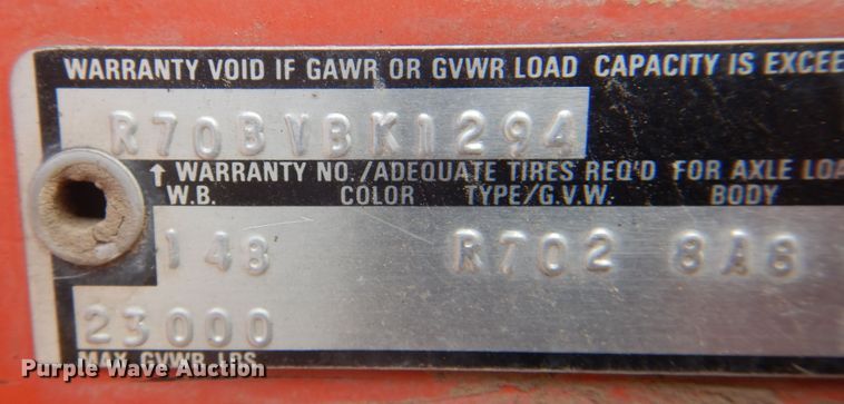 image for item DK8188 1978 Ford 7000  dump truck