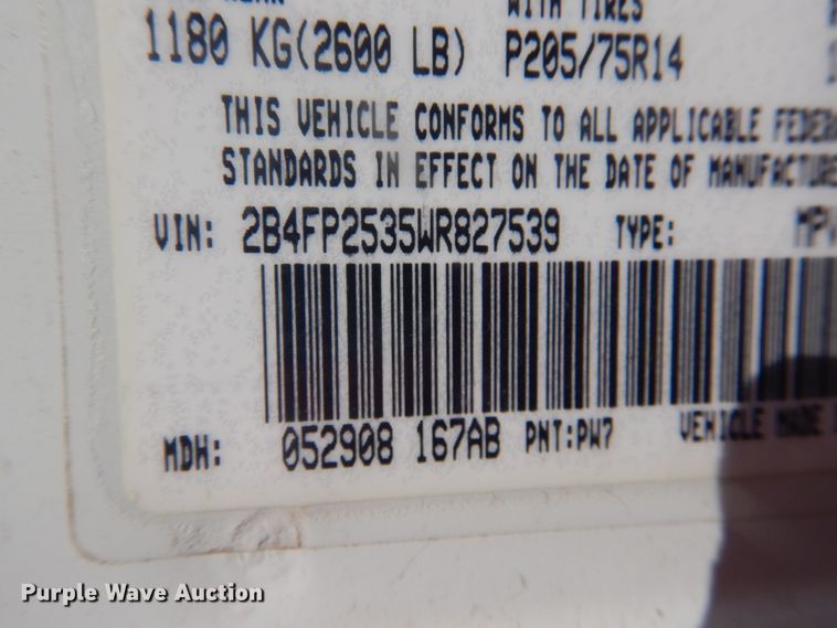 image for item DL0401 1998 Dodge Caravan  van