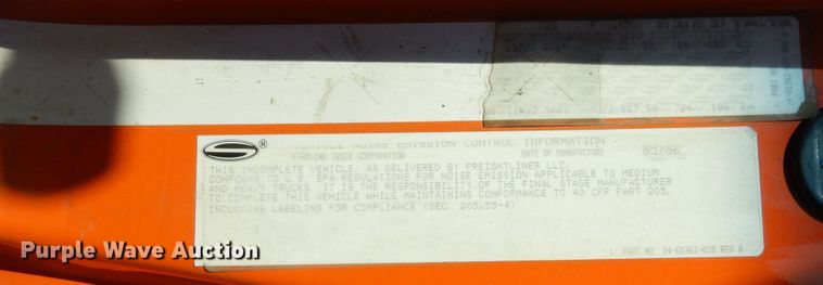 image for item DL6261 2007 Sterling LT9500  dump truck