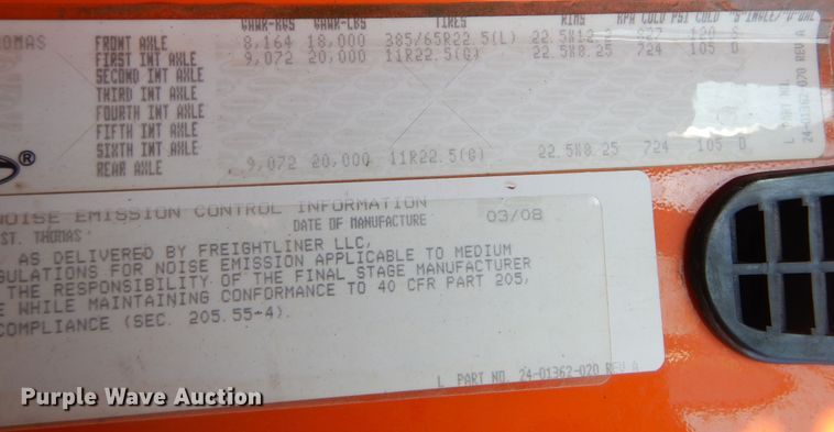 image for item DL6264 2008 Sterling LT9500  dump truck