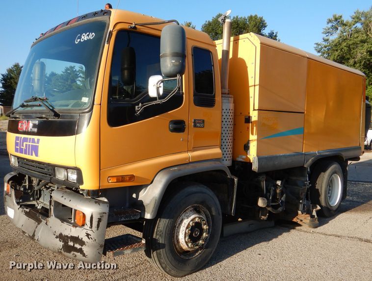 image for item DM1365 1998 GMC C7500  street sweeper truck