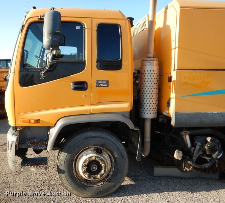 image for item DM1365 1998 GMC C7500  street sweeper truck