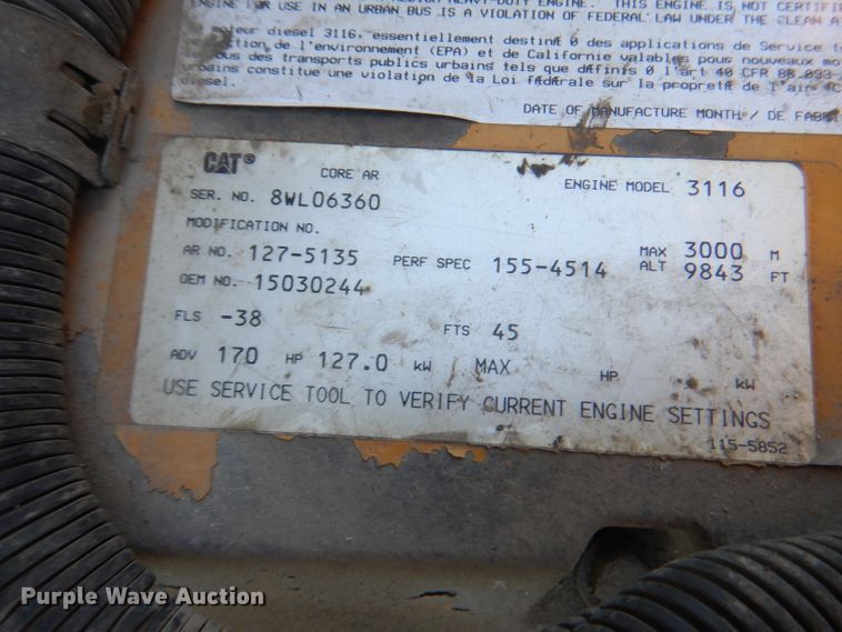 image for item DM1365 1998 GMC C7500  street sweeper truck