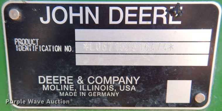 image for item DM1390 John Deere 6715  MFWD tractor