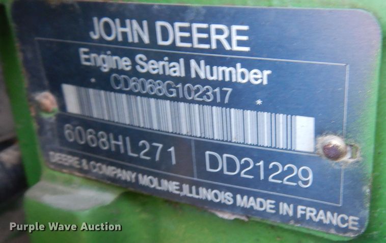 image for item DM1392 John Deere 6615  MFWD tractor