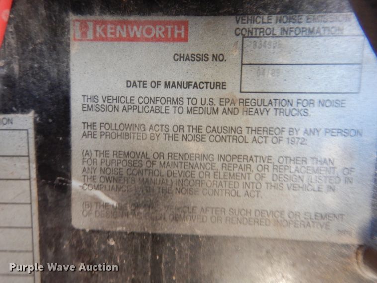 image for item DM6389 1999 Kenworth T800  water truck