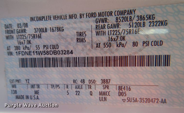 image for item ID9082 2008 Ford E150  van