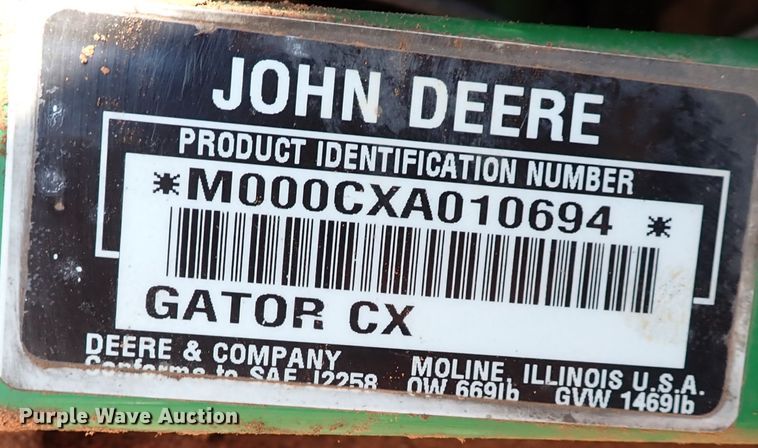 image for item IN9585 John Deere Gator CX  utility vehicle