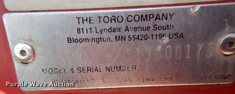 image for item IN9916 2013 Toro Groundsmaster 4000D  ZTR lawn mower