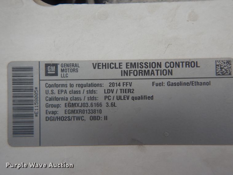 image for item JI9577 2014 Chevrolet Impala Police Cruiser