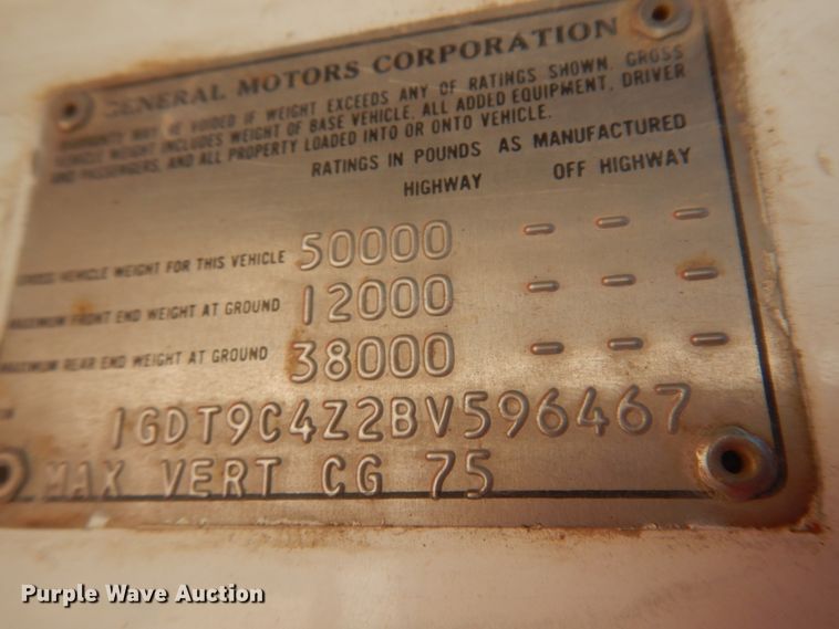 image for item JZ9874 1981 GMC Brigadier  dump truck