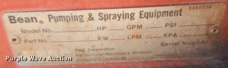 image for item JZ9877 FMC DM20E300FEK  sprayer tank