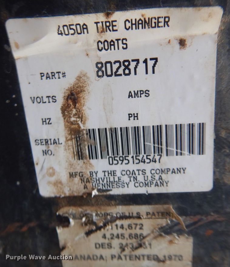 image for item JZ9884 Coats 4050A  center post tire machine