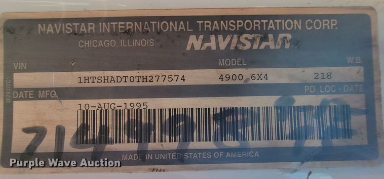 image for item KD9490 1996 International 4900  dump truck