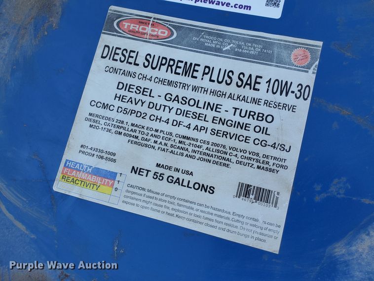 image for item KK9362 (2) 55 gallon oil drums