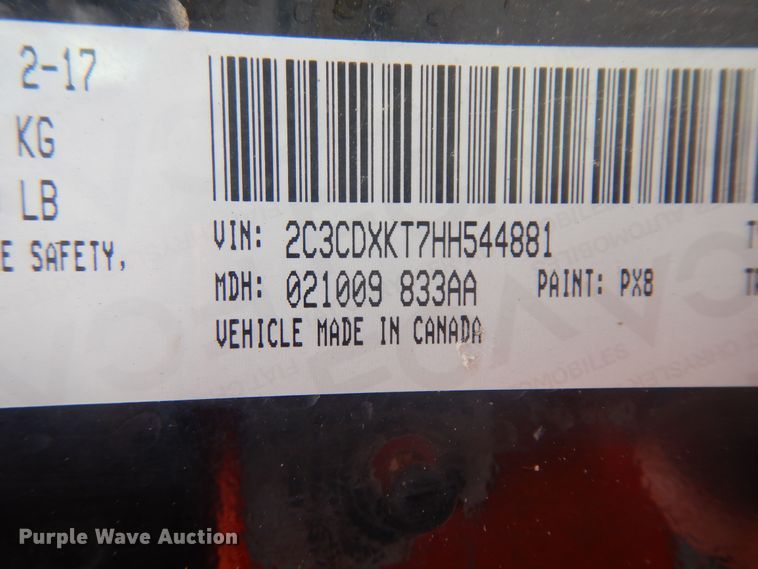 image for item KU9342 2017 Dodge Charger Police