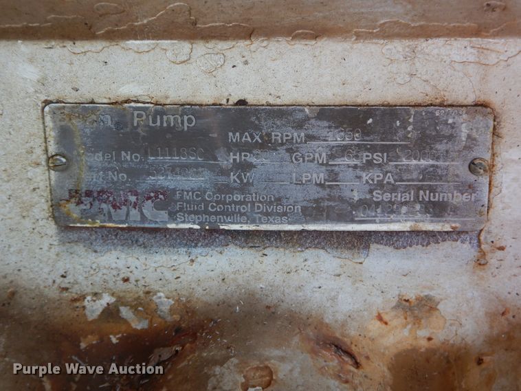 image for item KV9221 FMC Bean 3530  sewer jetter trailer